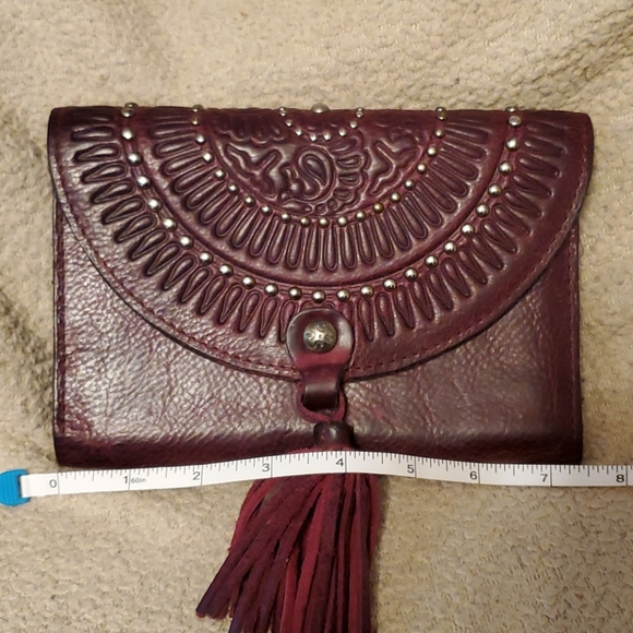 Patricia Nashburgundy distressed Colli wallet